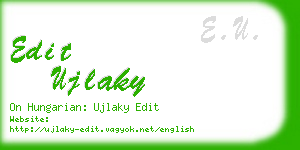 edit ujlaky business card